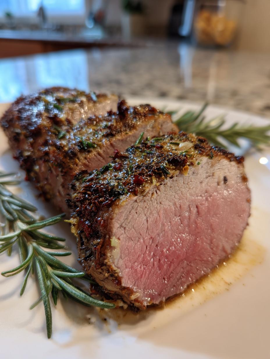 Air Fryer Garlic Rosemary Lamb Loin - detail 1