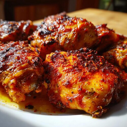 Air Fryer Harissa Chicken Thighs