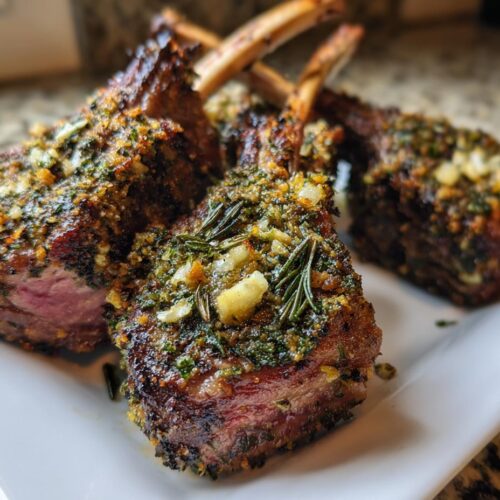 Air Fryer Herb-Crusted Lamb Chops