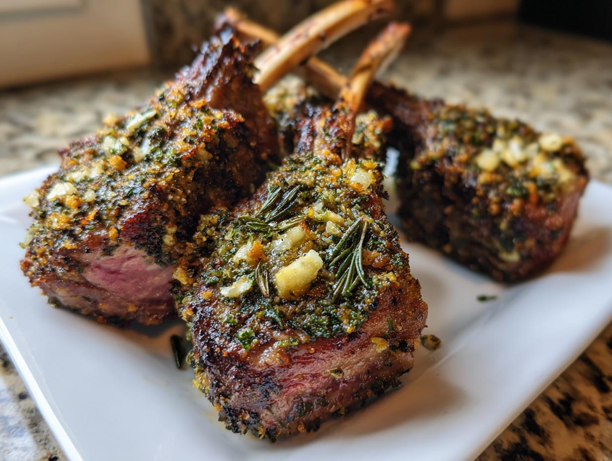 Air Fryer Herb-Crusted Lamb Chops