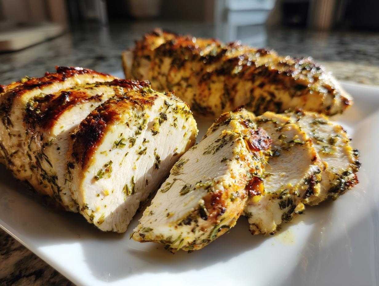 Air Fryer Mustard Herb Turkey Tenderloin