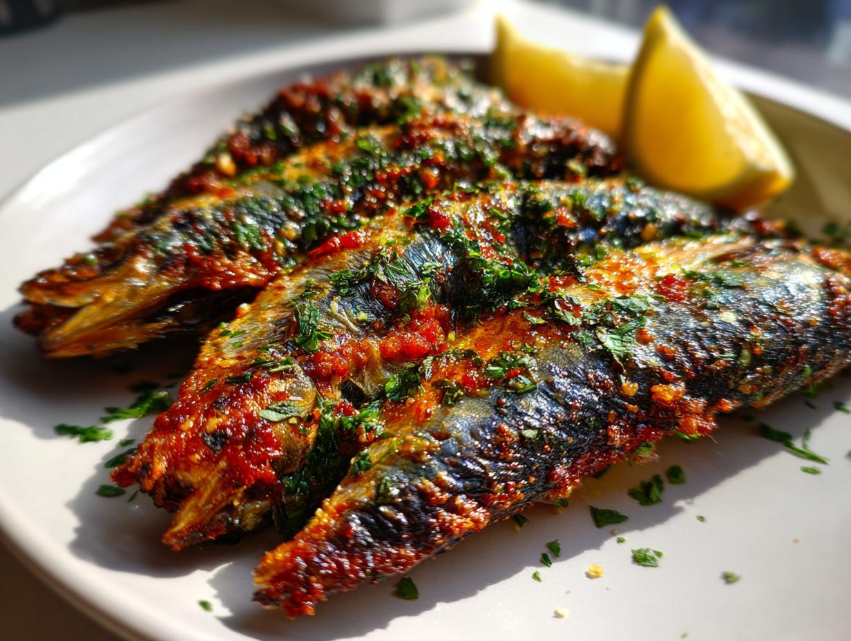 Air Fryer Sardines (Mediterranean Style)