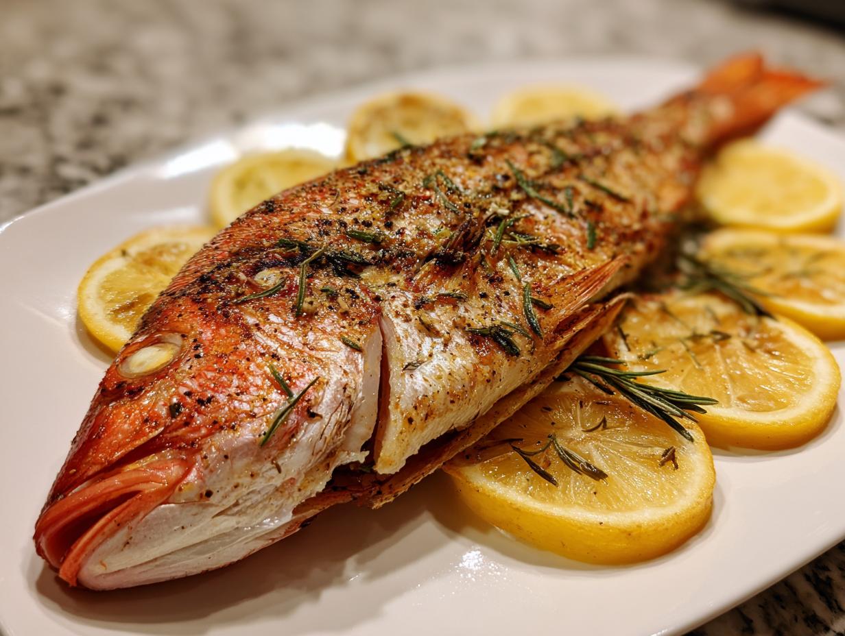 Air Fryer Whole Red Snapper