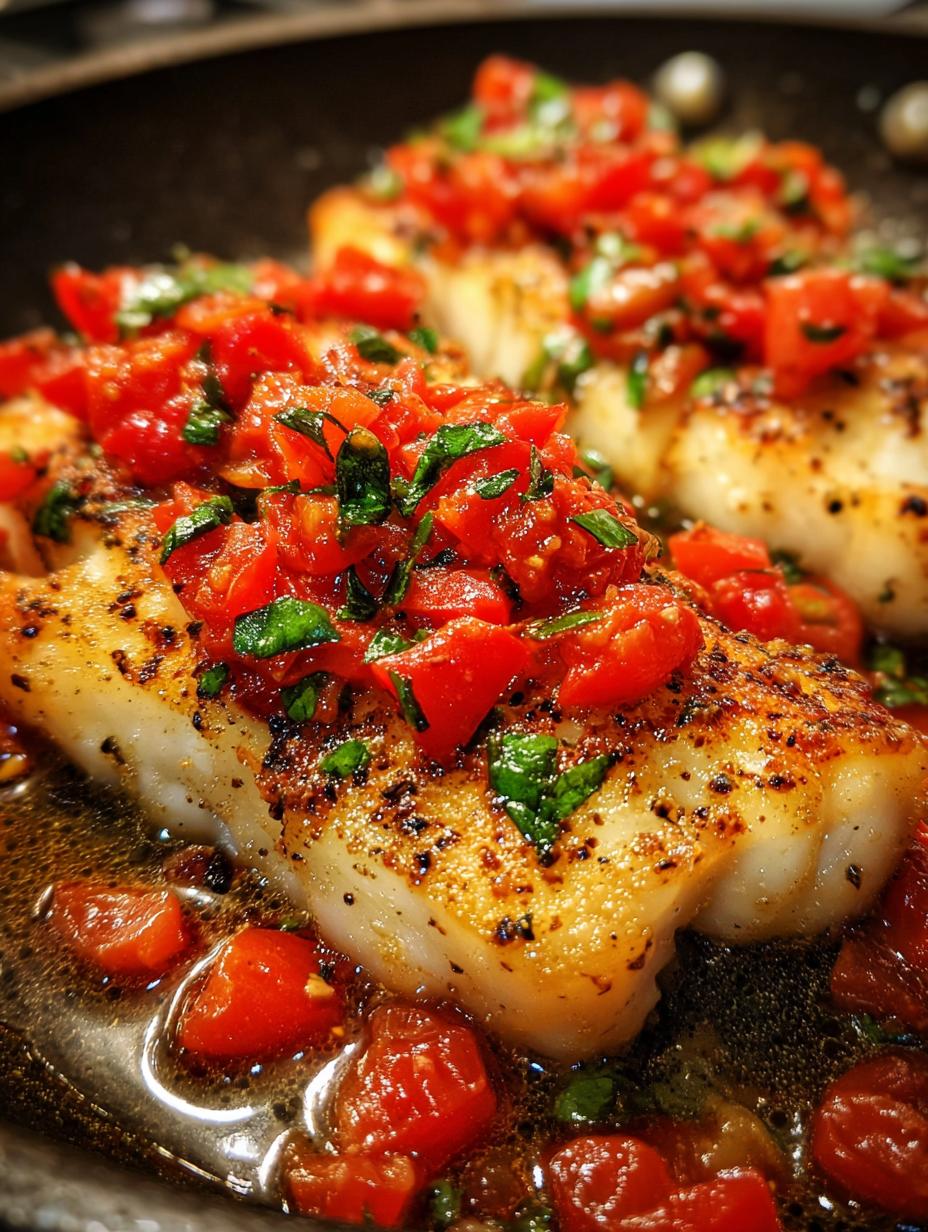 Baked Cod with Tomatoes - detail 1