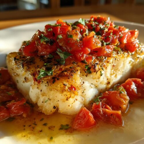 Baked Cod with Tomatoes