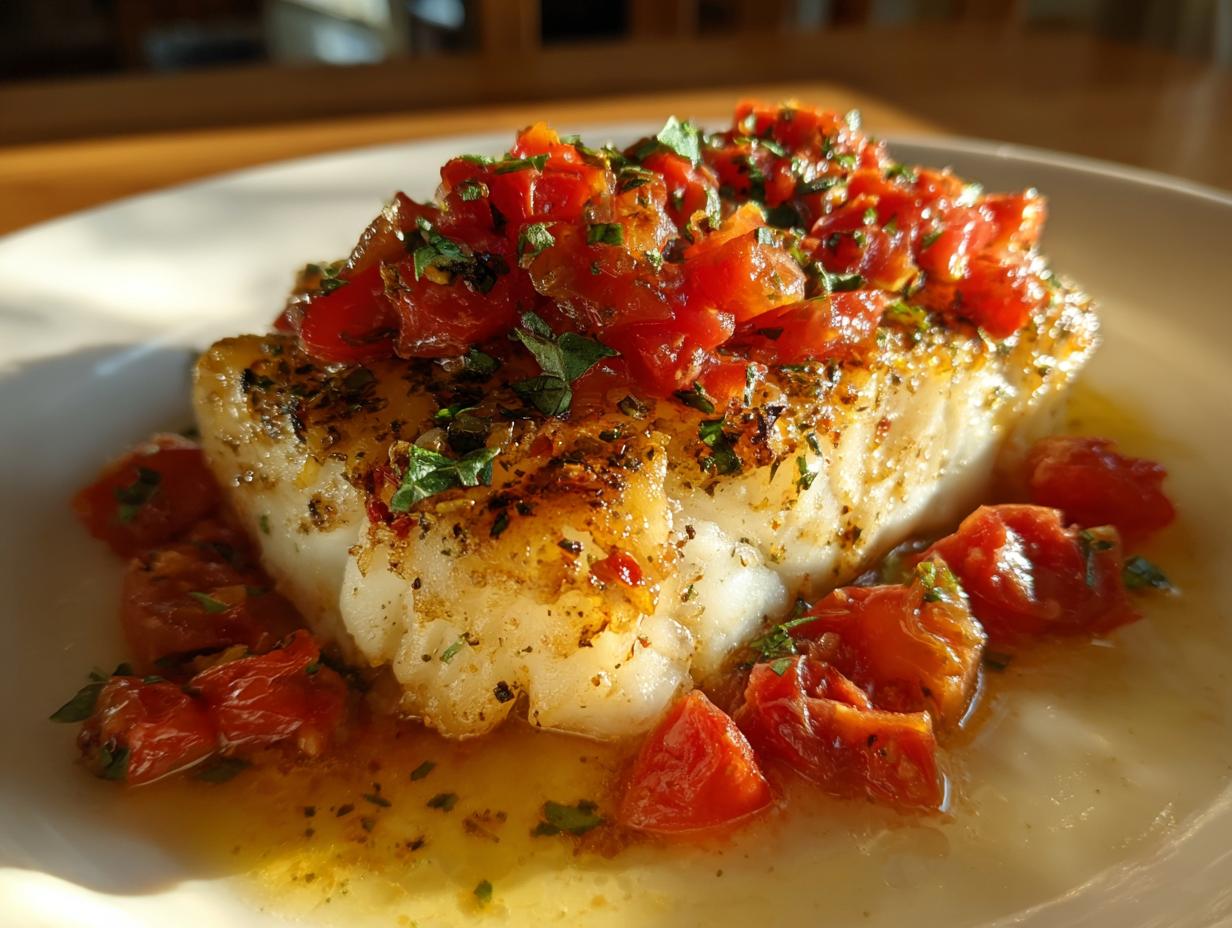Baked Cod with Tomatoes