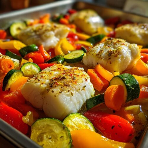 Baked Fish with Vegetable Medley