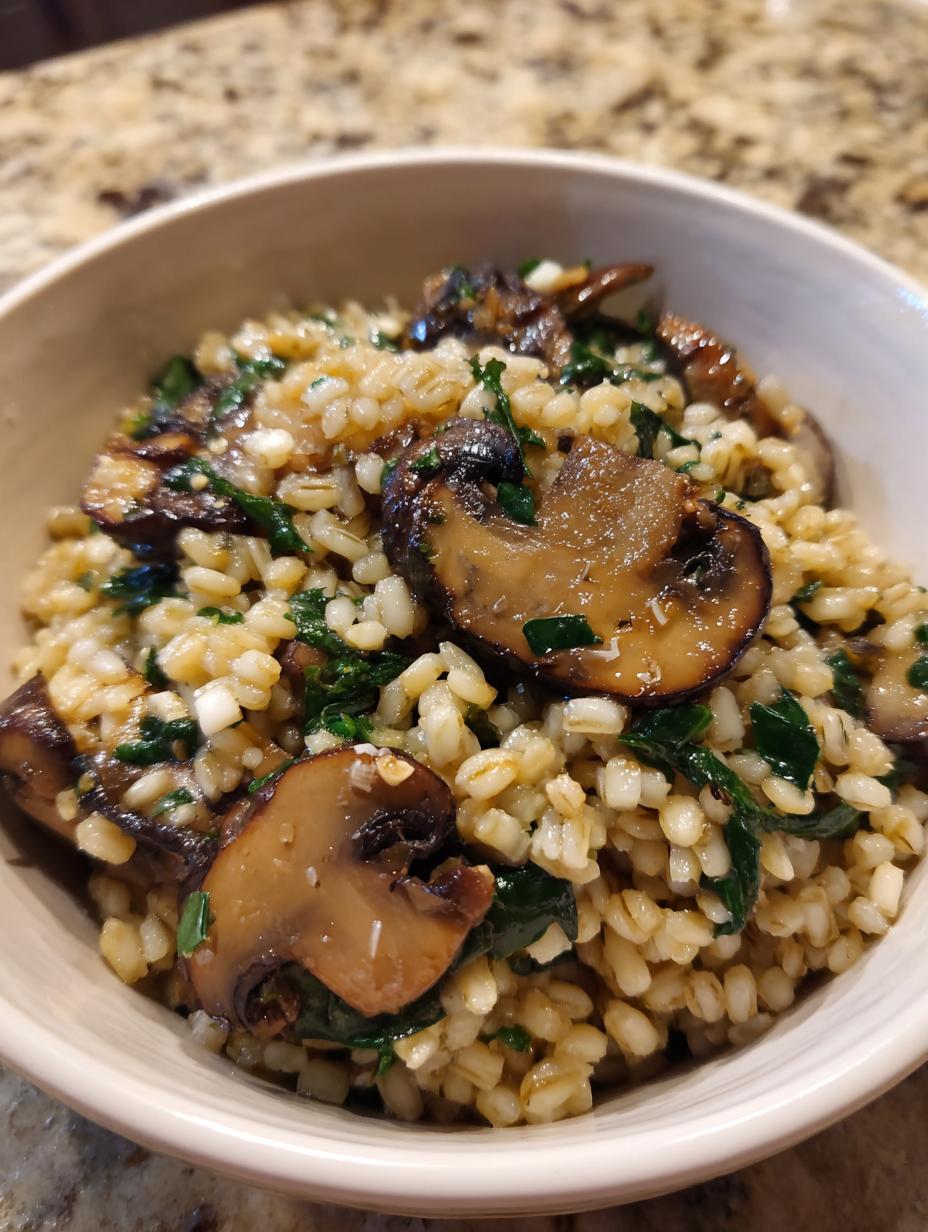 Barley and Mushroom Bowl - detail 1