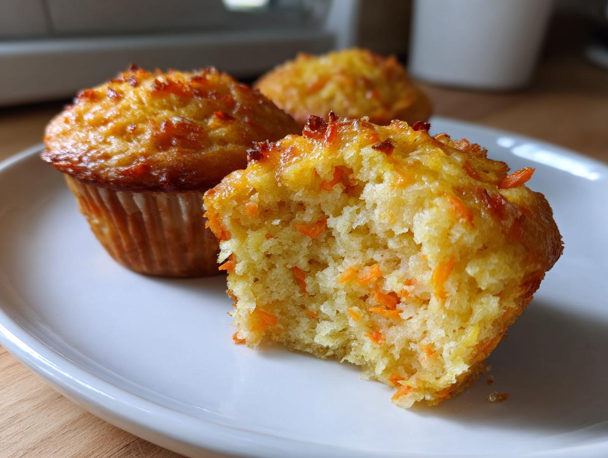 Cottage Cheese Carrot Cake Muffins