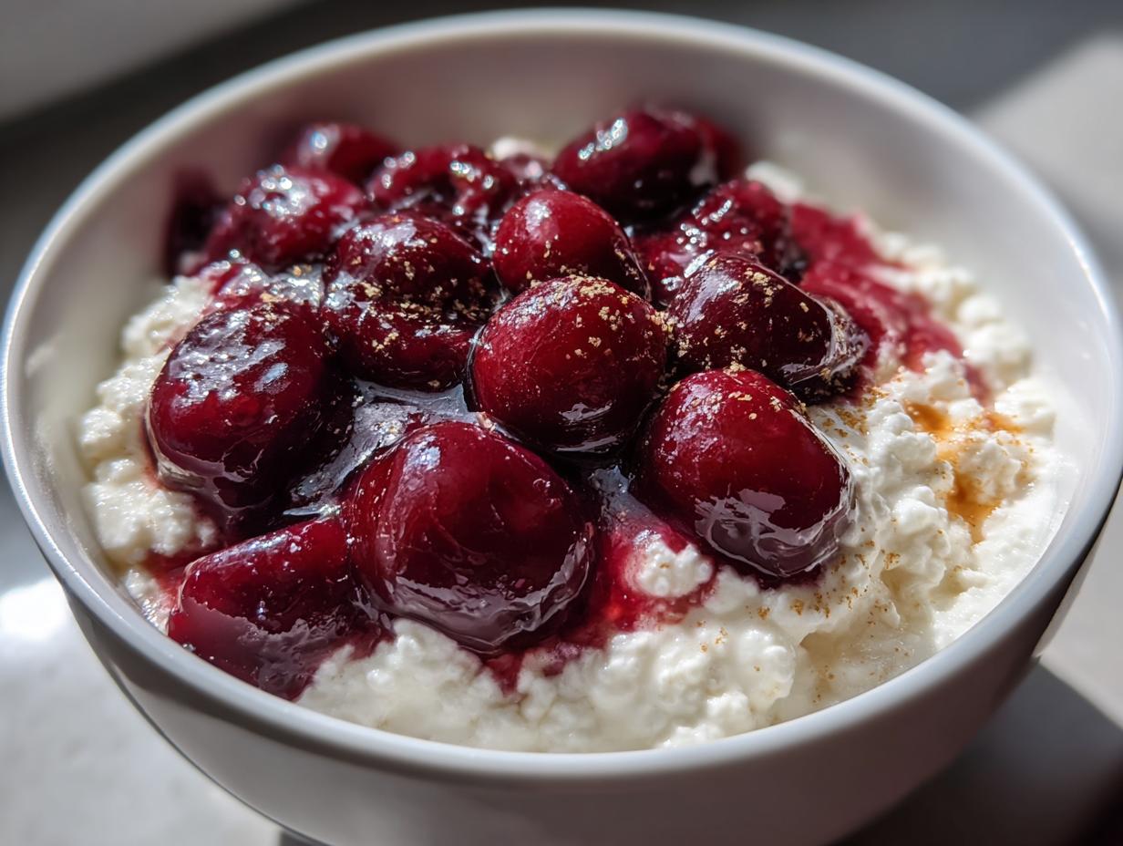 Cottage Cheese Cherry Vanilla Bowl