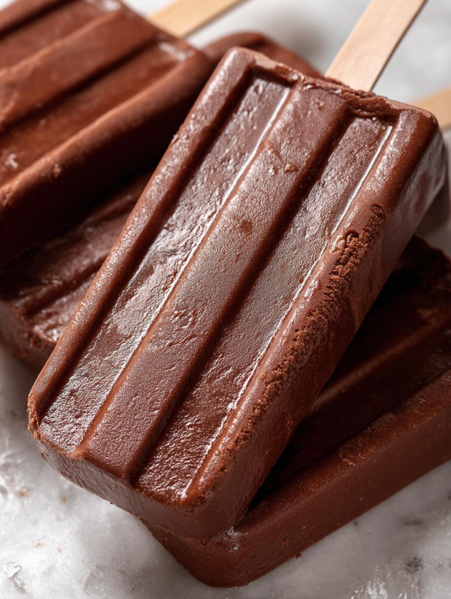 Cottage Cheese Chocolate Fudgesicles - detail 1