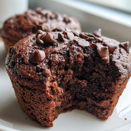 Cottage Cheese Double Chocolate Muffins
