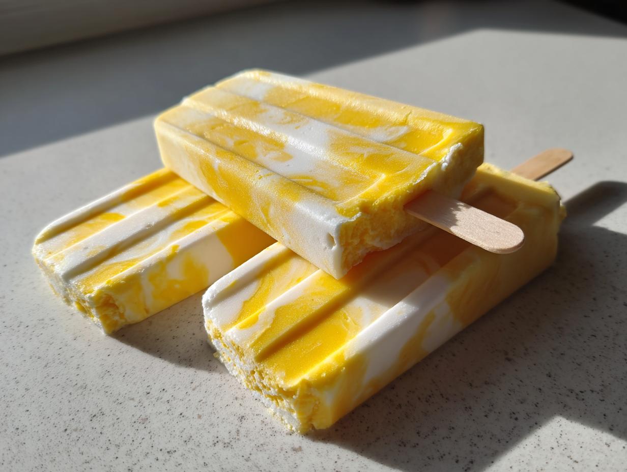 Cottage Cheese Mango Lassi Popsicles