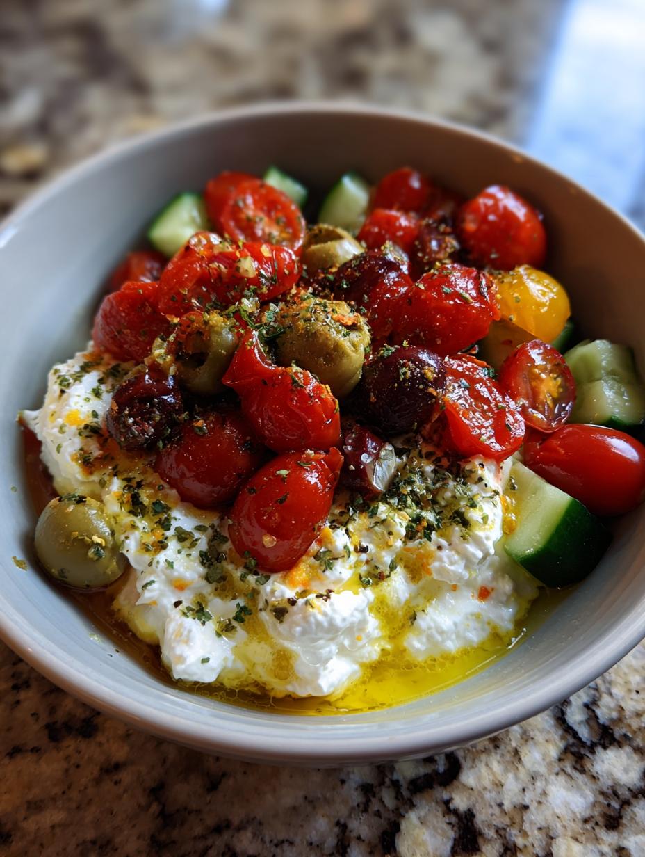 Cottage Cheese Mediterranean Mezze Bowl - detail 1