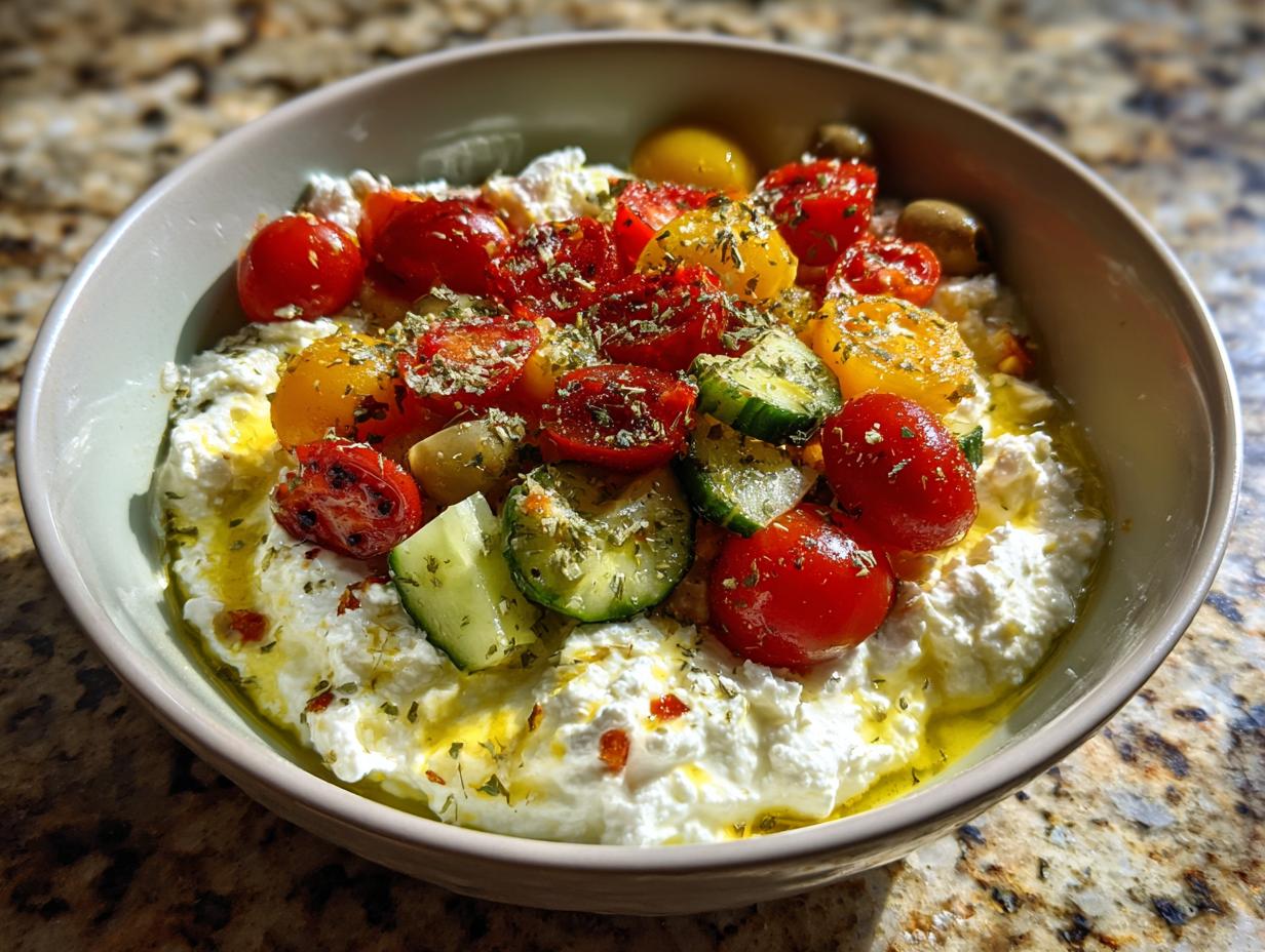 Cottage Cheese Mediterranean Mezze Bowl