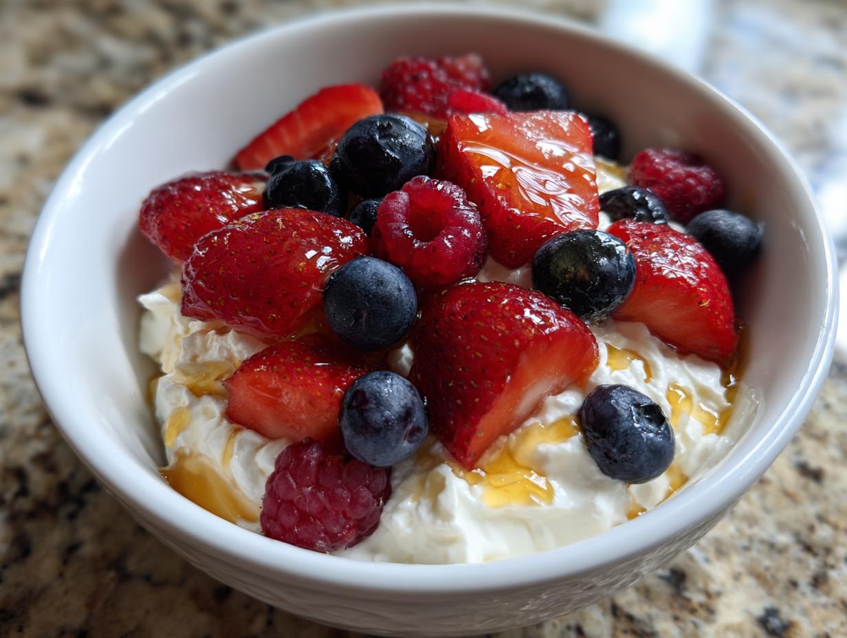 Cottage Cheese Mixed Berry Bowl