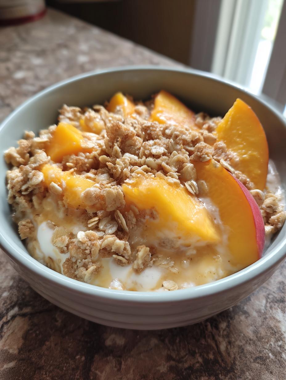Cottage Cheese Peach Cobbler Bowl - detail 1