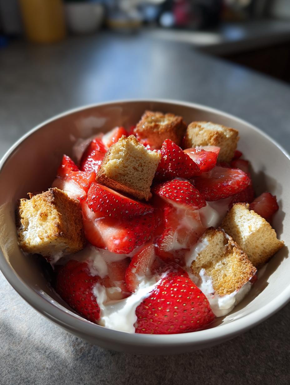 Cottage Cheese Strawberry Shortcake Bowl - detail 1