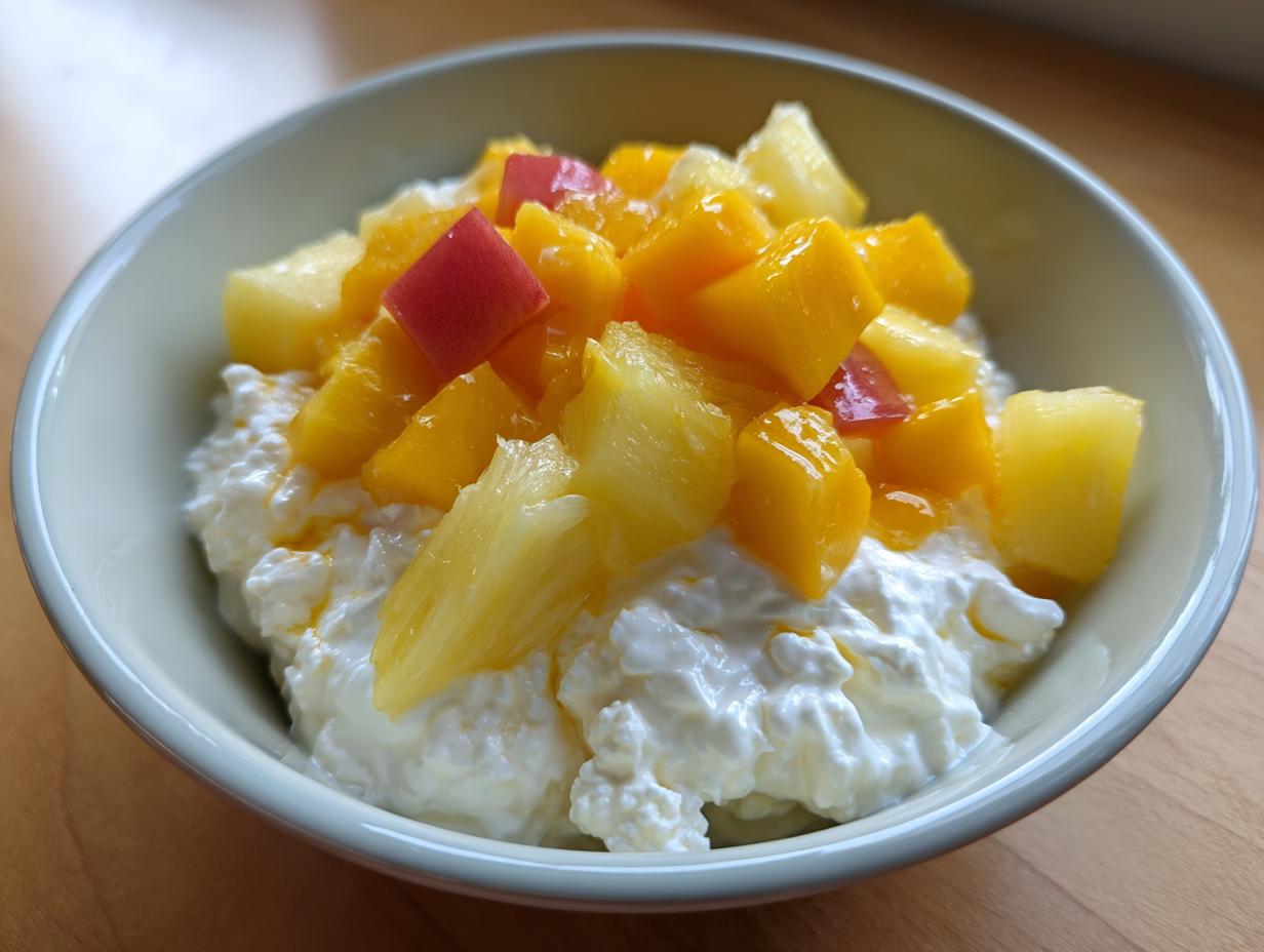 Cottage Cheese Tropical Bowl (Mango, Pineapple)