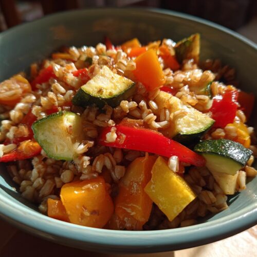 Farro Bowl with Roasted Vegetables