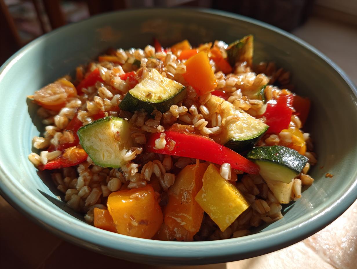 Farro Bowl with Roasted Vegetables