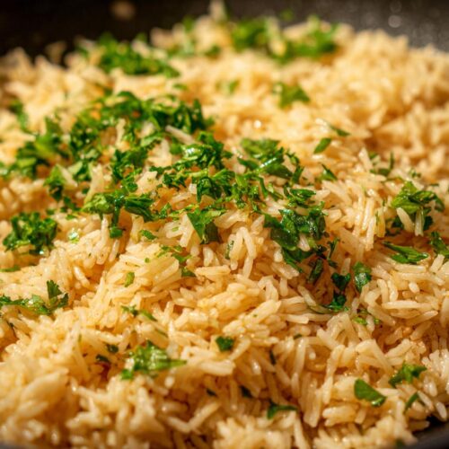 Garlic Butter Rice (Prep Ahead)