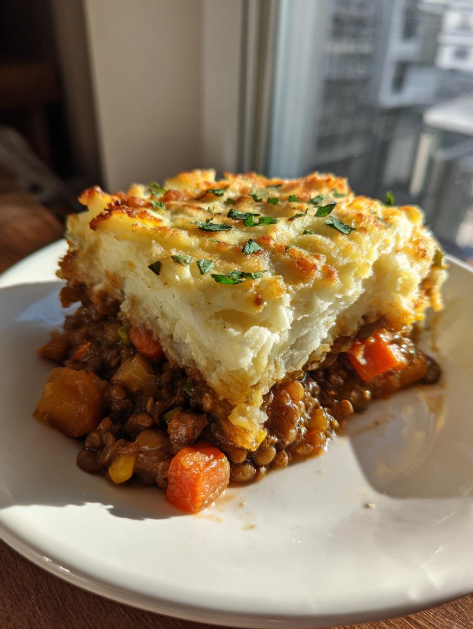 High-Protein Lentil Shepherd's Pie - detail 1