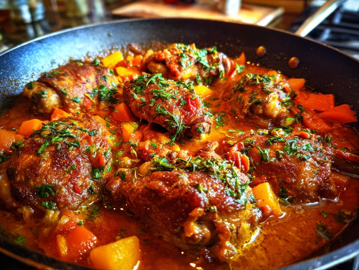 Moroccan Chicken Tagine with Apricots