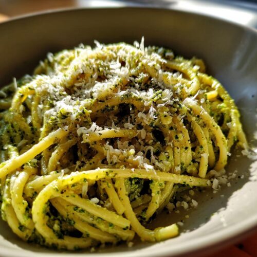 Protein Pumpkin Seed Pesto Pasta (22g)
