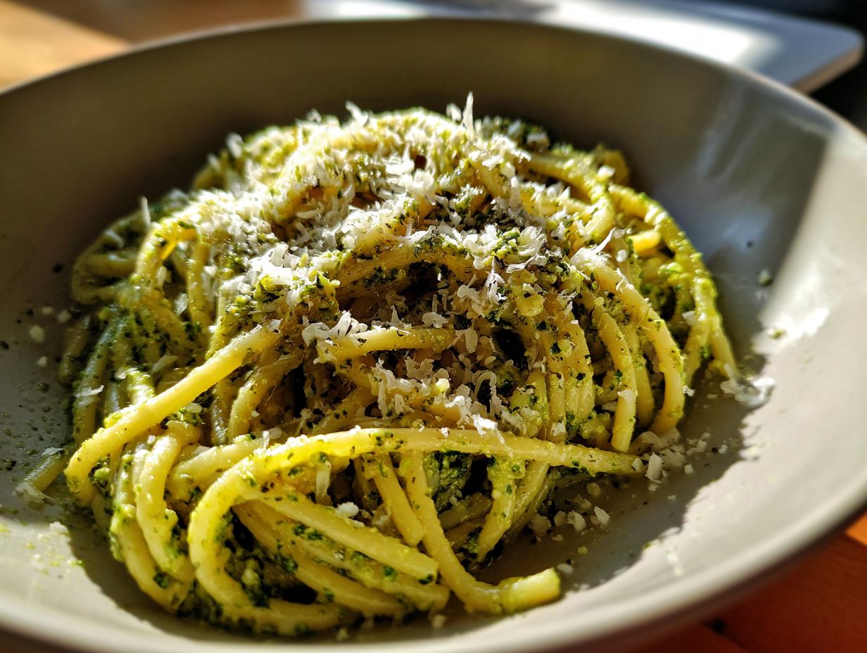 Protein Pumpkin Seed Pesto Pasta (22g)