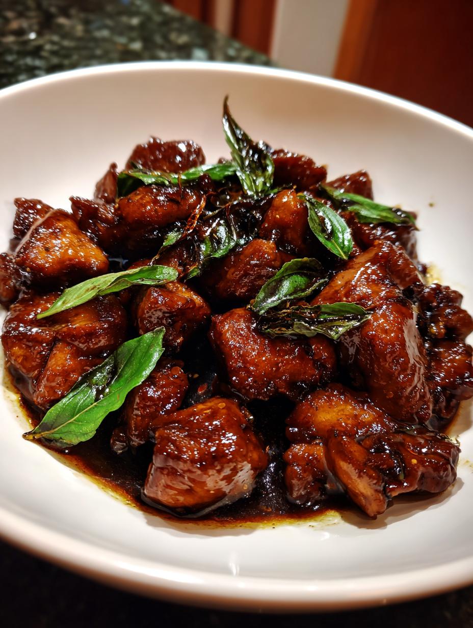 Taiwanese Three Cup Chicken - detail 1