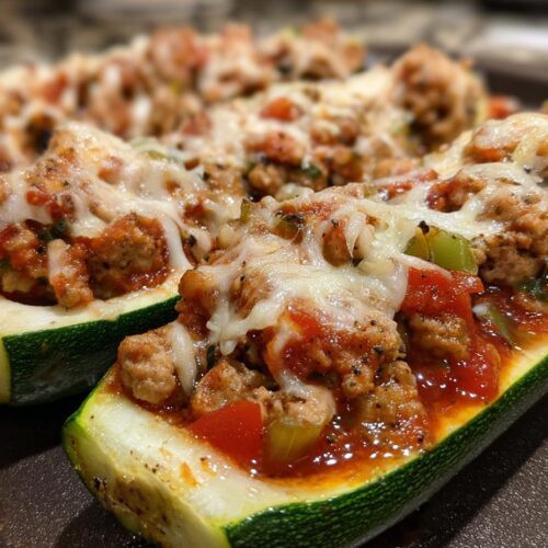 Turkey Stuffed Zucchini Boats