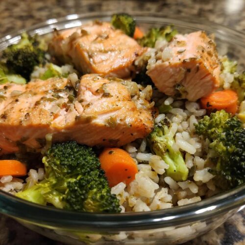 Wild Rice Bowl with Salmon