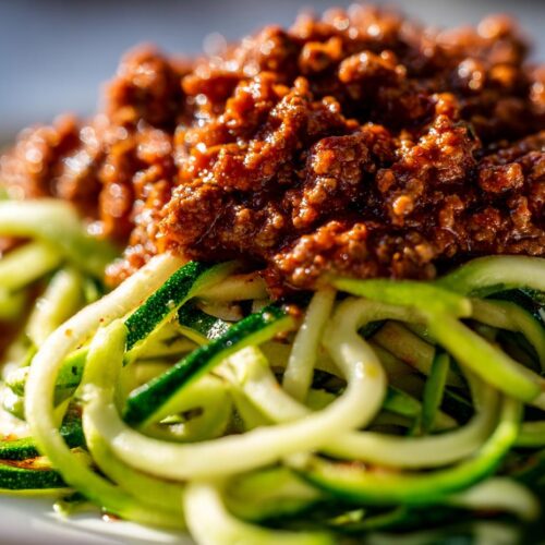 Zucchini Noodle Bolognese