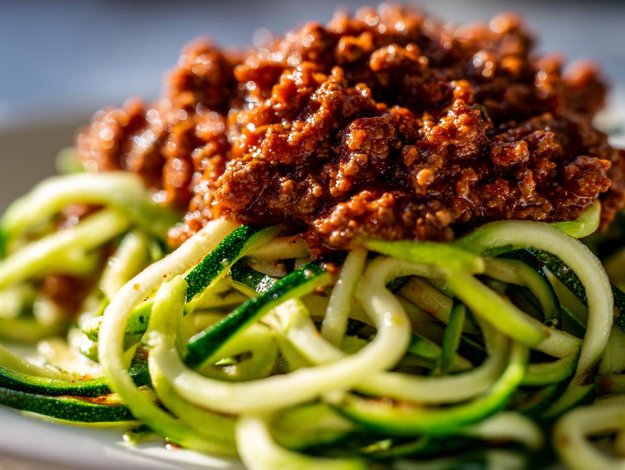 Zucchini Noodle Bolognese