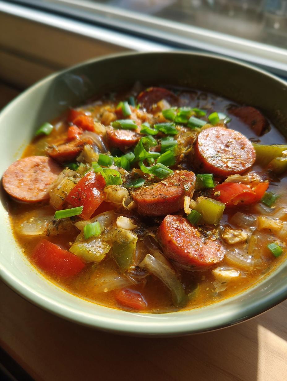 andouille sausage gumbo - detail 1