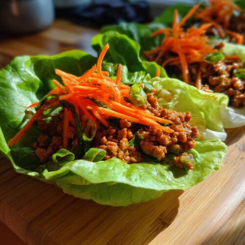 asian turkey lettuce wraps