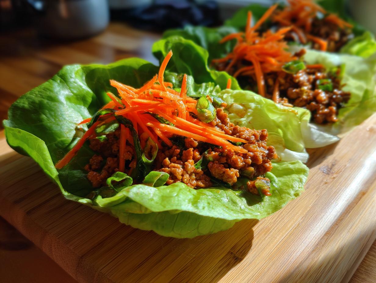 asian turkey lettuce wraps