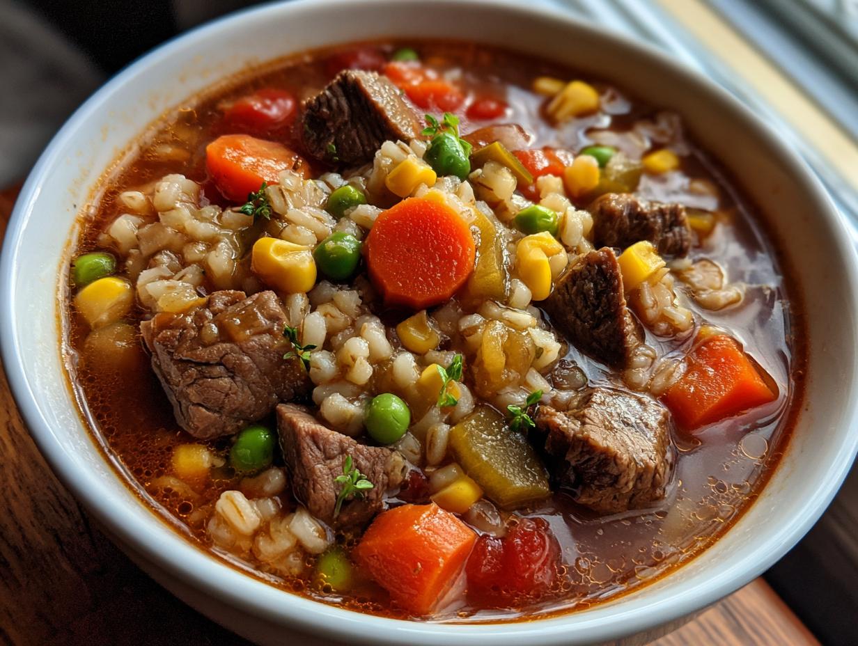 beef barley vegetable soup