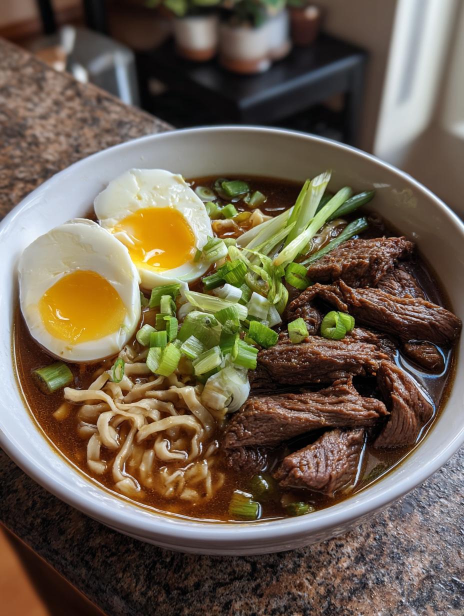 beef ramen noodle soup - detail 1
