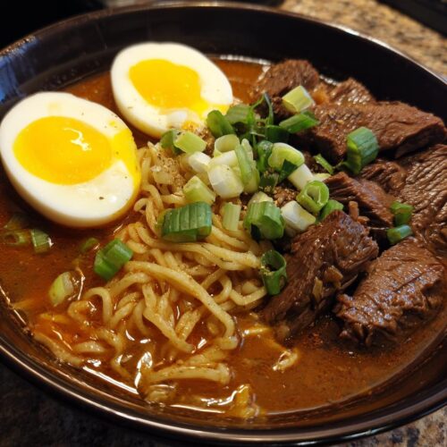 beef ramen noodle soup