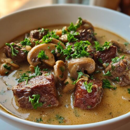 beef stroganoff soup creamy