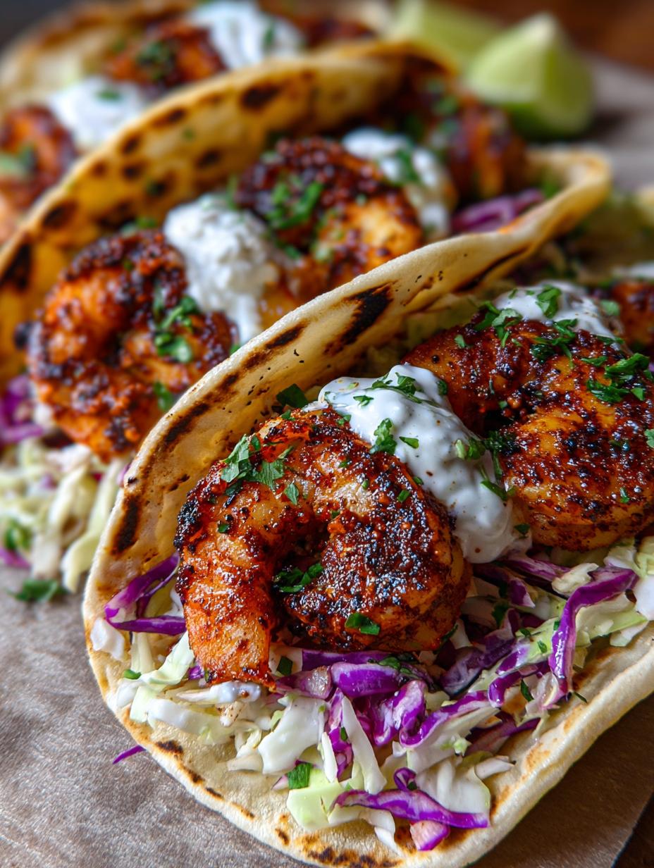 blackened shrimp tacos protein - detail 1