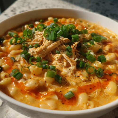 buffalo chicken mac and cheese soup
