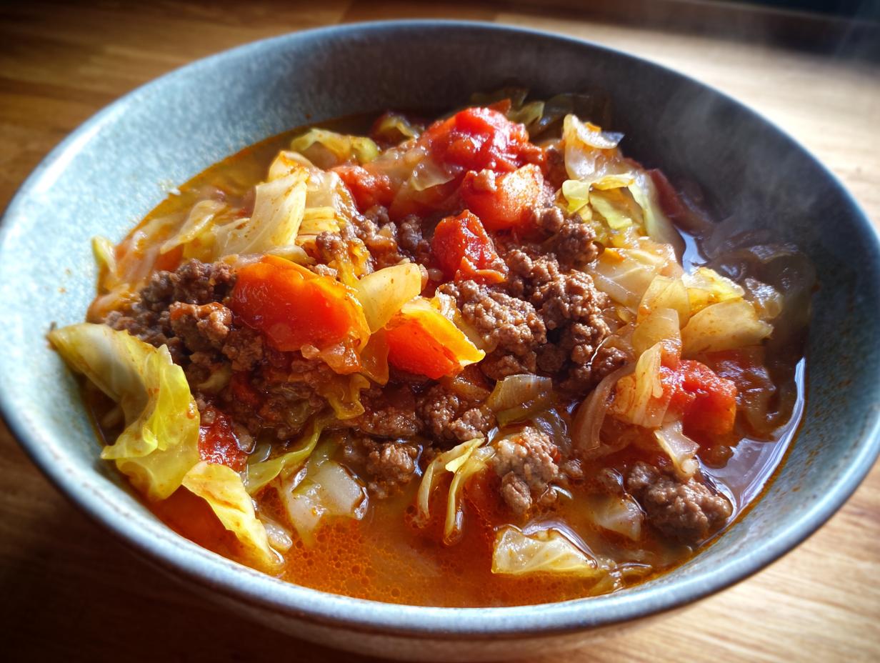 cabbage roll soup ground beef