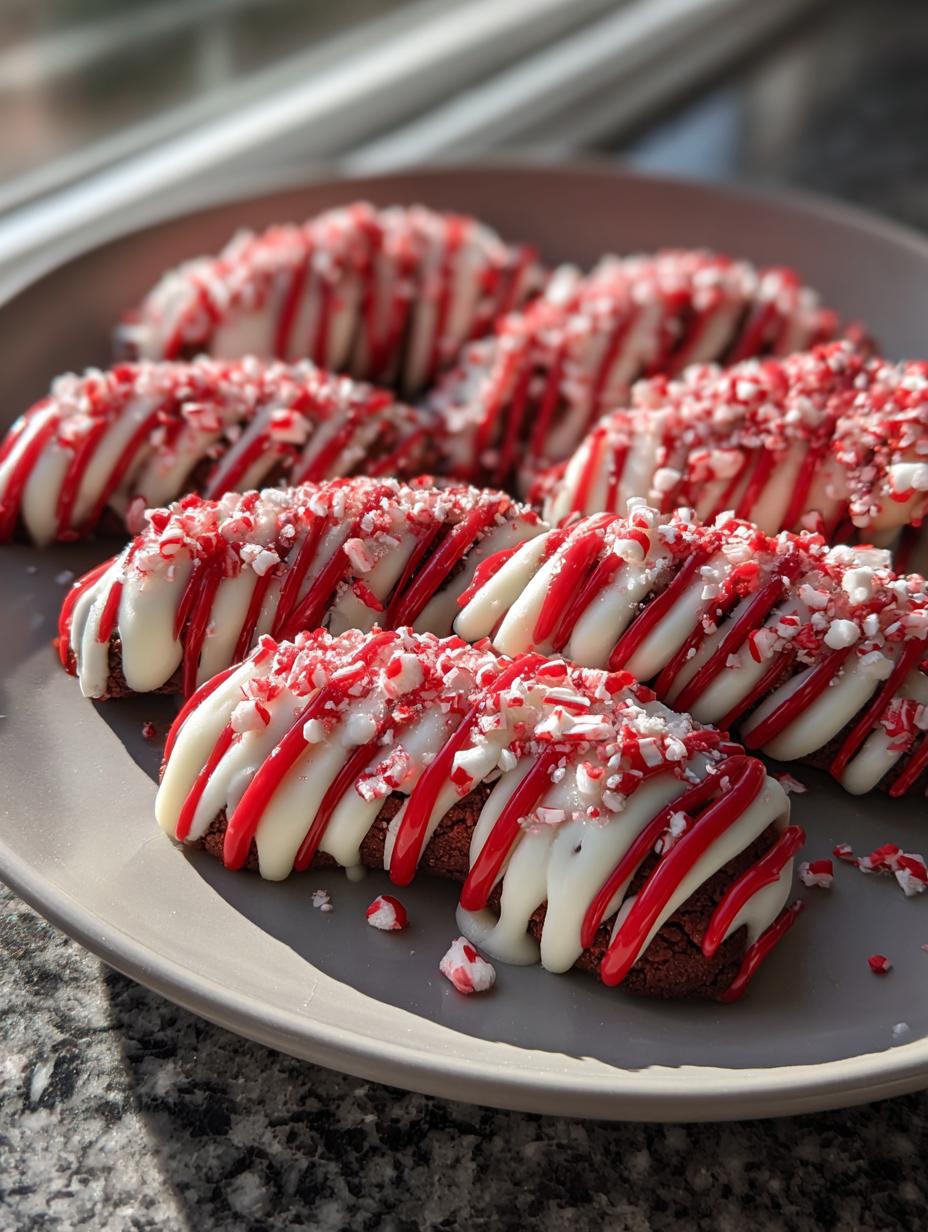 candy cane cookies striped - detail 1