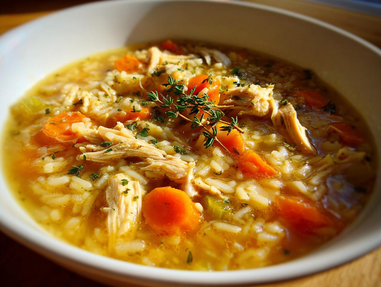 chicken and rice soup comfort