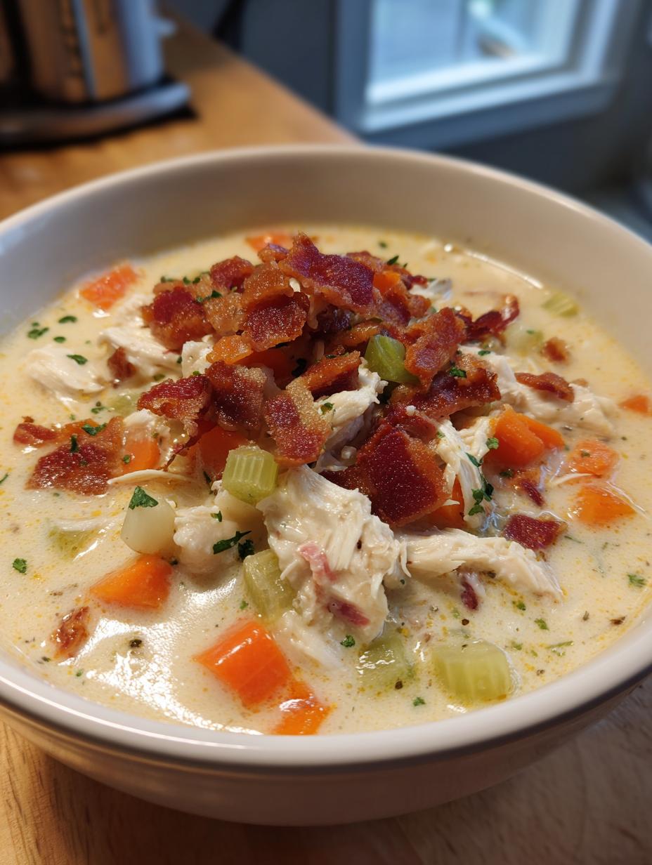 chicken bacon ranch soup - detail 1