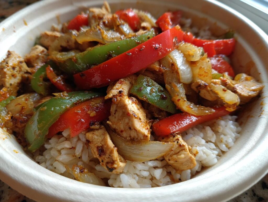 chicken fajita bowl meal prep