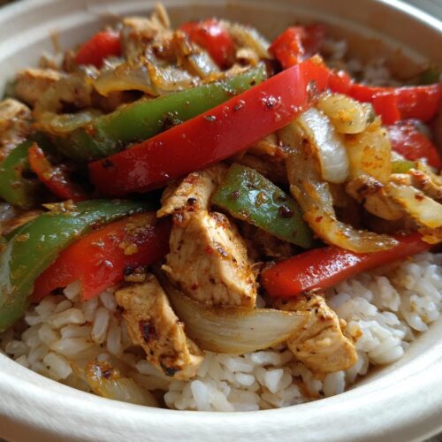 chicken fajita bowl meal prep